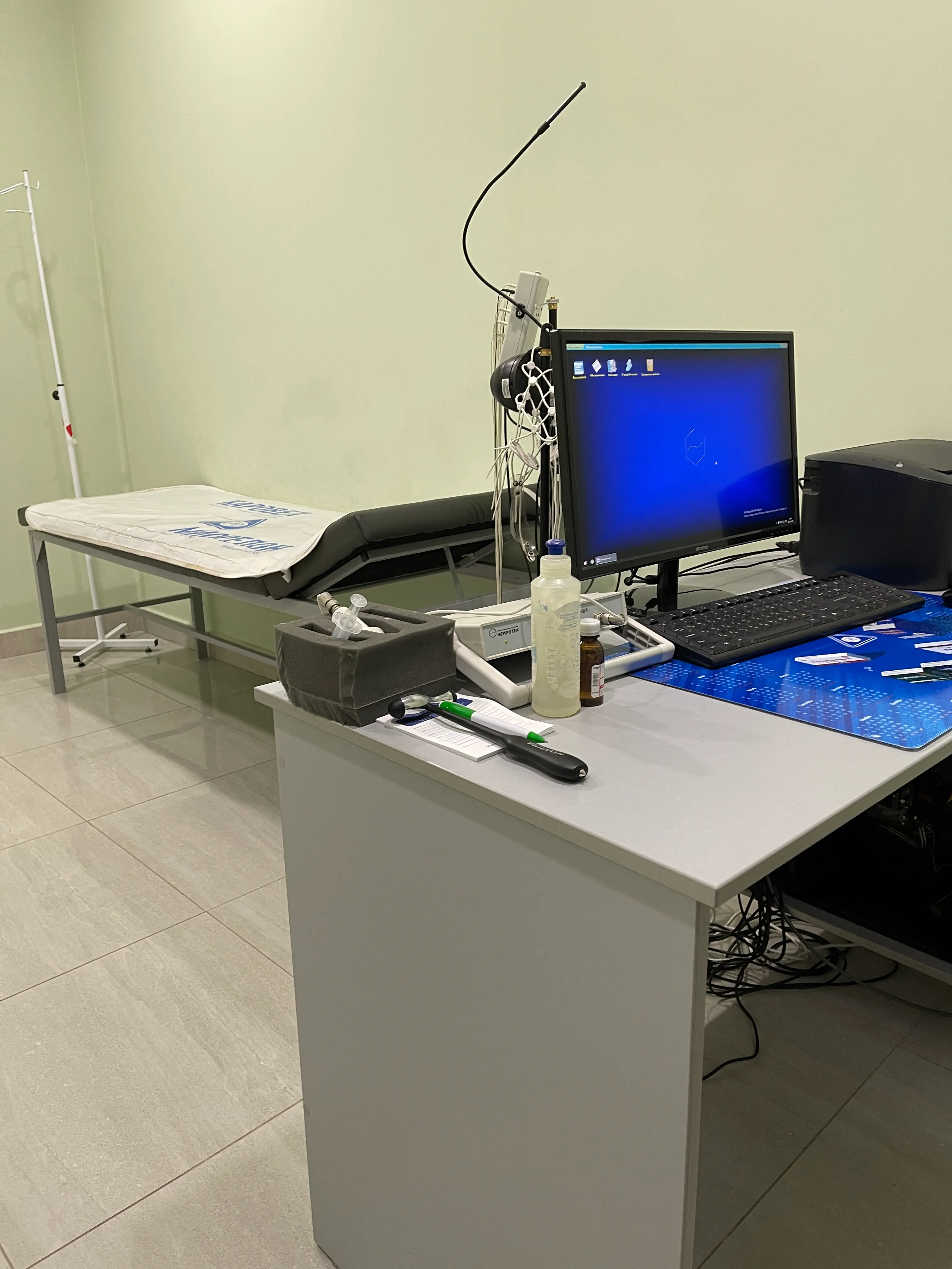 ЭЭГ — рабочее место и датчики